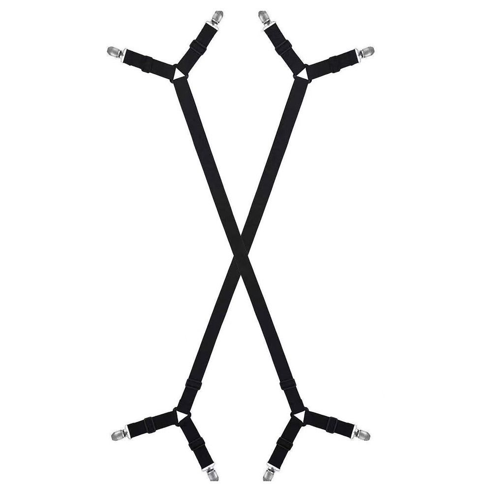 

Non-Slip Mattress Clip 4/8 Clips Fixing Strap Grippers Fasteners Cover Clothes Pegs Sheet black-2 sides 4 clips
