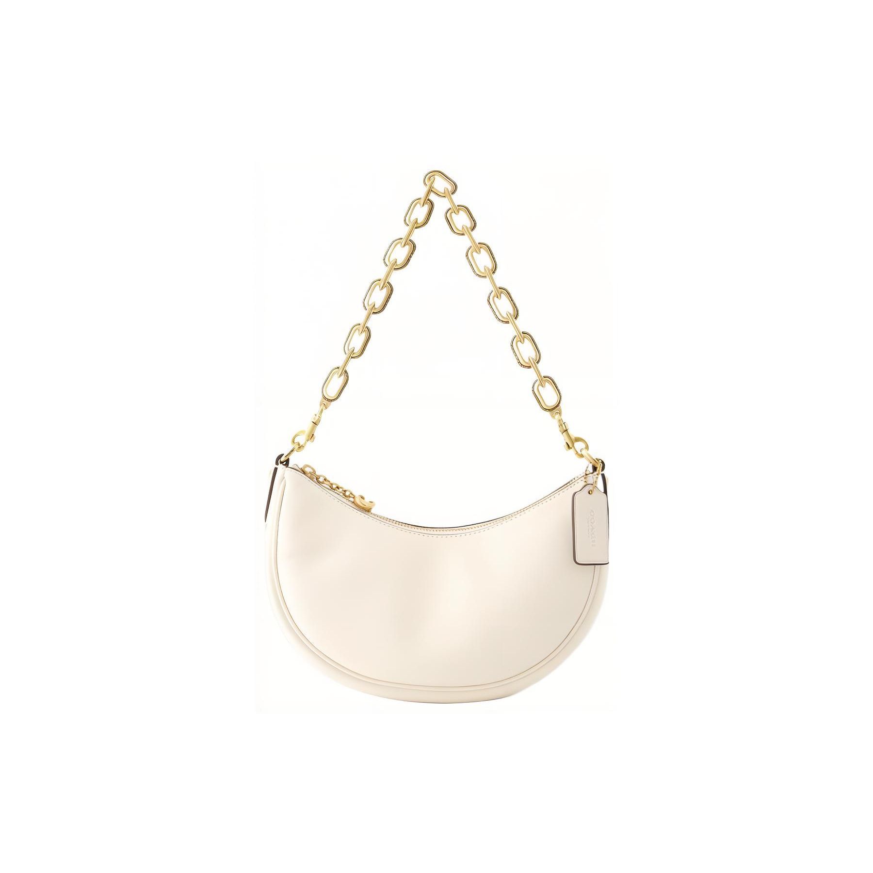 

Coach Mira 23 Chain Decorated Calfskin Tote Shoulder Bag Medium Women Bags Off-White CM583-B4HA Basic Set (Bag+Dust Bag)