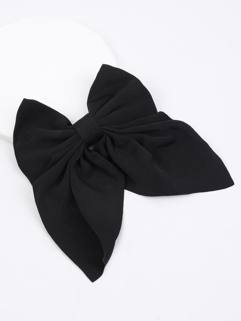 Eleganckie Duże Kokardy Wstążki Klipsy do Włosów Jednolite Satynowe Wsuwki Dziecięce Modne Spinki Opaska Dzieci Butikowe Akcesoria do Włosów