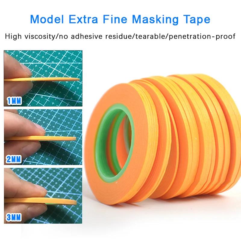 1PC Wide 1mm/2mm/3mm Model Spraying Coating Color Ultra Tape Fine DIY Special Masking 18m Model Covering Tape