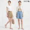 Shop Women Vacation Shape Cover Banding Wide Shorts Uniform Price