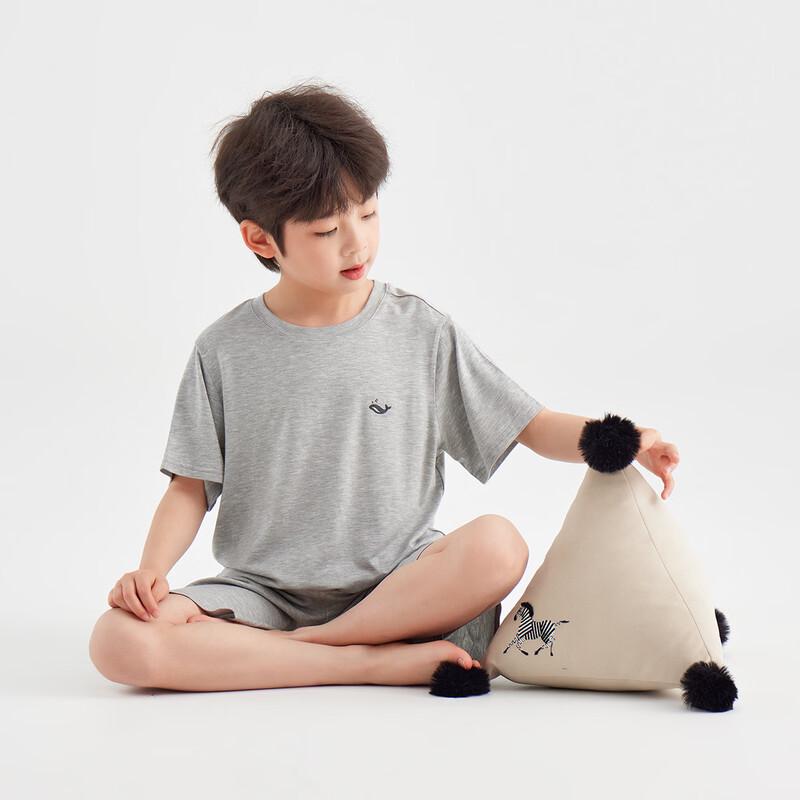 

DODODO Boys Summer Lanjing Tencel Whale Print Pajama Set 110