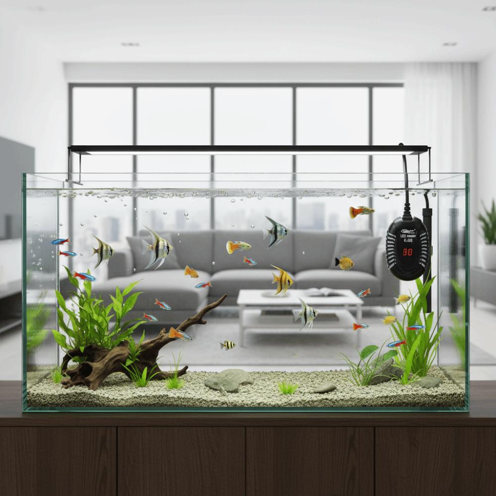 Automatic Temperature Submersible Heater LED Digital Display Fish Tank Heating Rod  Mini Aquarium