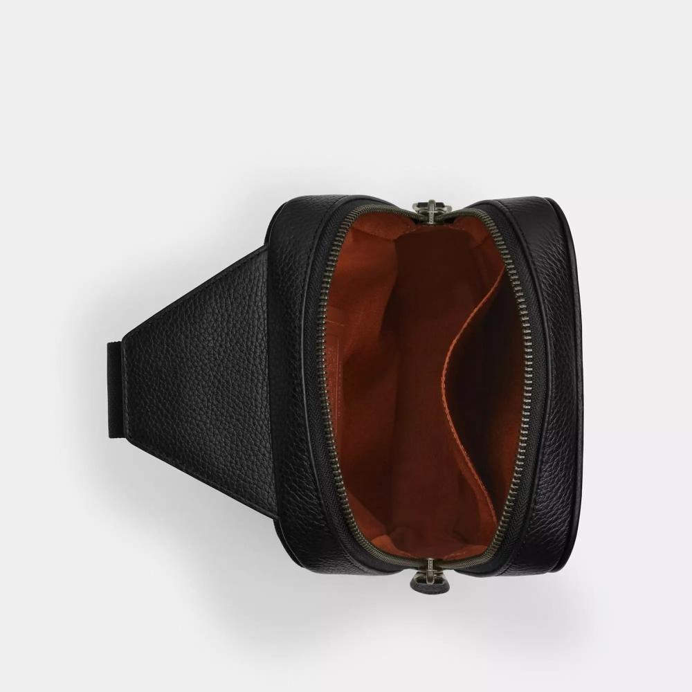 Coach Sullivan Pack In Signature Canvas Gunmetal Charcoal Black