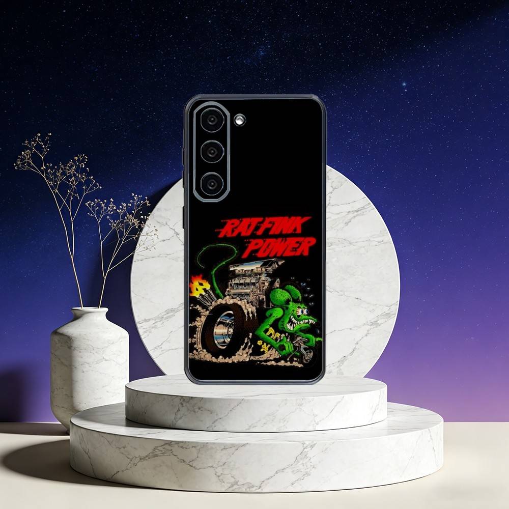 R-Rat F-Fink Art Design Phone Case For Samsung Galaxy A73,A72,A71,A70,A53,A52,A51,Others Soft Black Cover