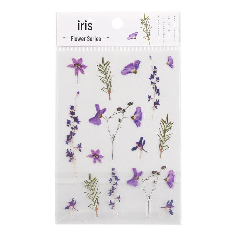 Herr. Papier PET Aufkleber: Blumenserie - 6 frische Designs zur DIY-Handbuchdekoration