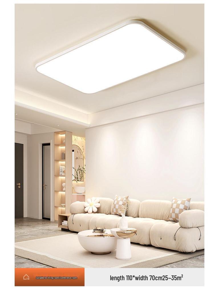 Ultra-Thin Modern Rectangular LED Ceiling Light for Living Room and Bedroom