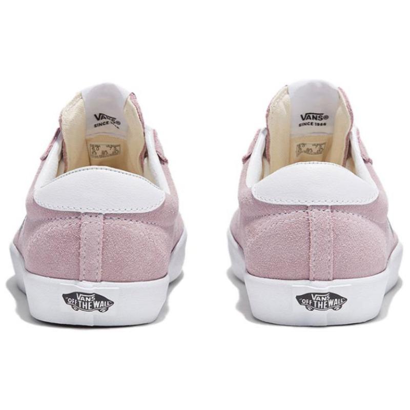 Vans unisex low-top skate shoes pink and white VN000CTDBLT