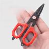Anti-slip Grip Braid Line Cutter Double Serrated Luya PE Scissors  Saltwater Fishing