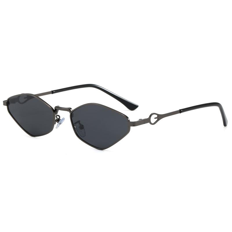 Metal polygonal small frame sunglasses men's new outdoor personality versatile sunscreen shading polarized sunglasses tide