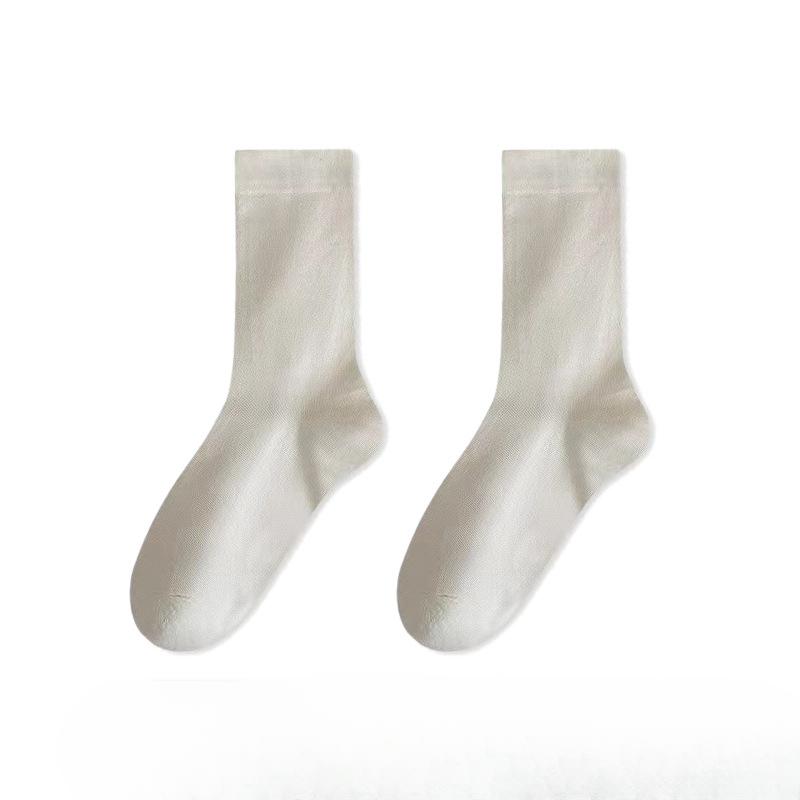 

5 пар носков для детей среднего размера, однотонные чулки 5pair бежевый