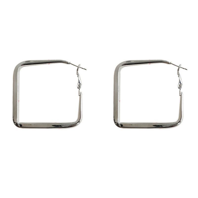European and American exaggerated geometric square earrings, fashion temperament earrings ins cold wind earrings, niche personalized earrings