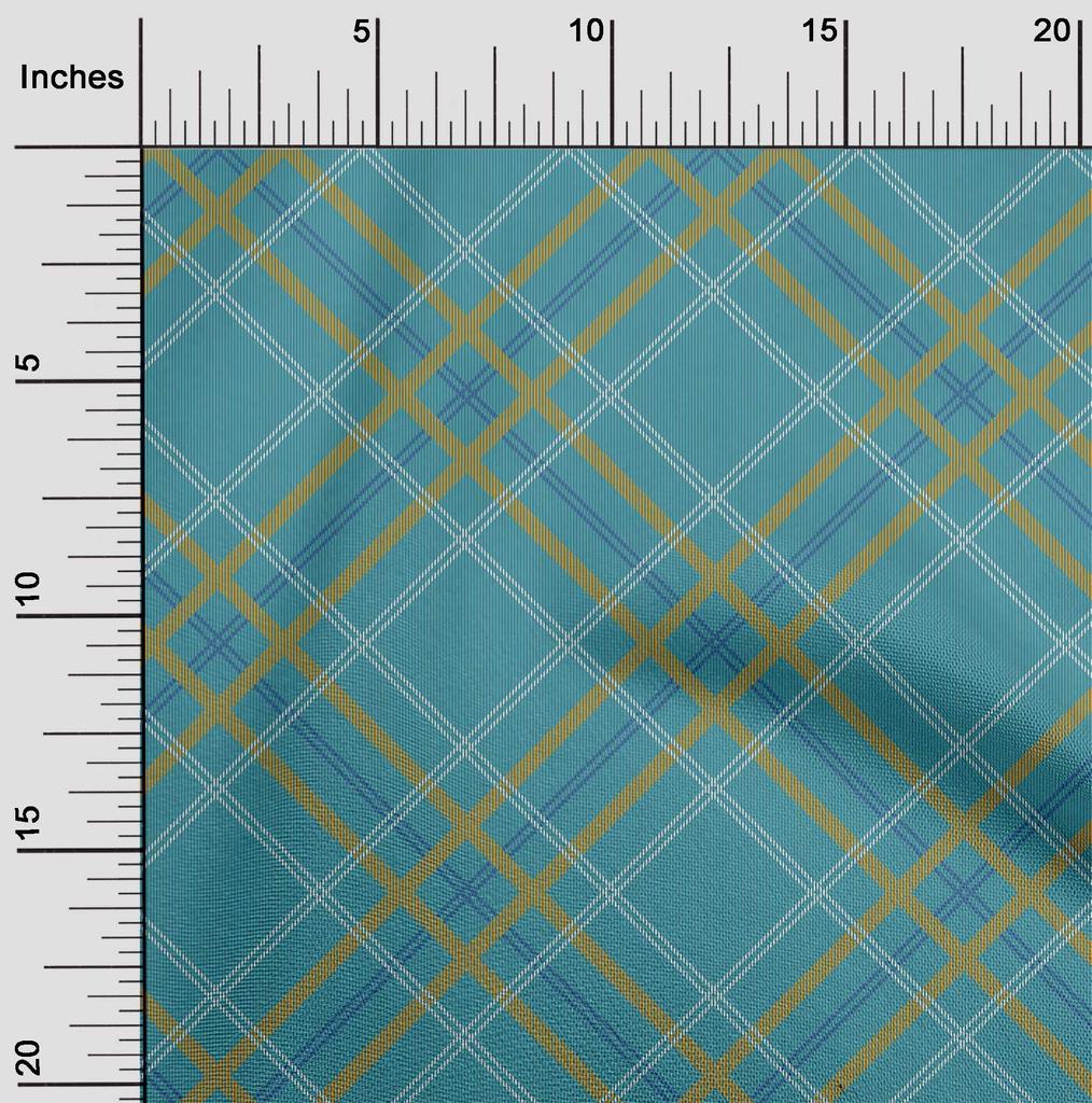 oneOone Cotton Flex Fabric Tartan Check Print Fabric BTY 40 Inch Wide