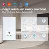 BSEED Zigbee 1/2/3Gang Touch Smart Light Switches 1/2/3Way Tuya Smart Life App Control Plus Universal Wall Socket Plugs