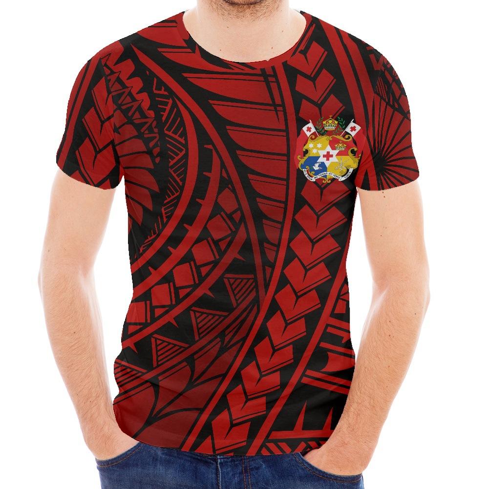 

Новая футболка-пуловер с короткими рукавами и логотипом Polynesian Tonga, простая контрастная футболка с круглым вырезом xs