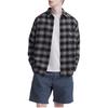 UNIQLO Flannel Check Long Sleeve Shirt Men shirts Light-Gray 462400-07