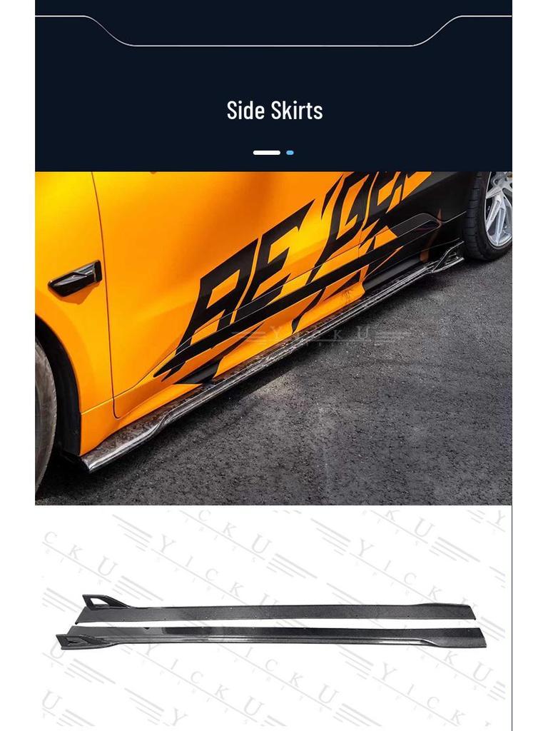 Zeekr 001 Body Kit: Carbon Fiber Front Lip, Side Skirts, Rear Diffuser, Spoiler, Roof Spoiler.