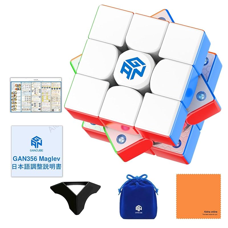 

GAN 356 Maglev UV 3x3 cube [Japanese adjustment manual & Japanese version 6-sided solution procedure manual & stand With cross] maglev adjustable