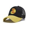 Bass embroidered mesh baseball cap, color-blocked baseball cap, men's summer breathable truck hat, high-top sun hat