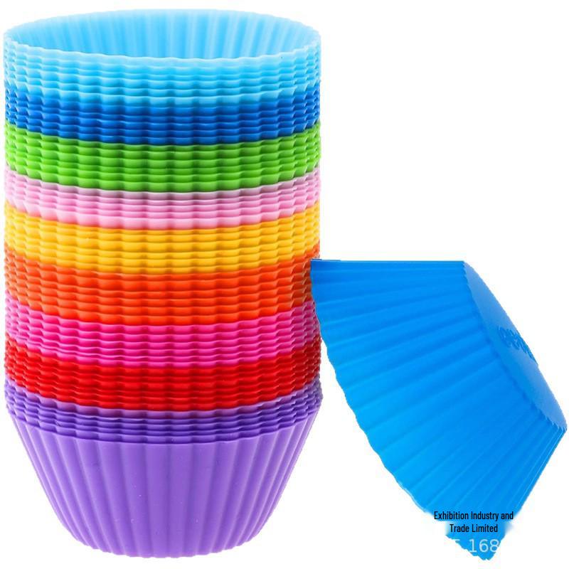 Round Silicone Muffin and Cake Baking Cups - Small and Medium Sizes