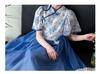 Girls' cheongsam dress 2026 new summer children's Chinese style blue and white porcelain Hanfu ancient style summer princess dress