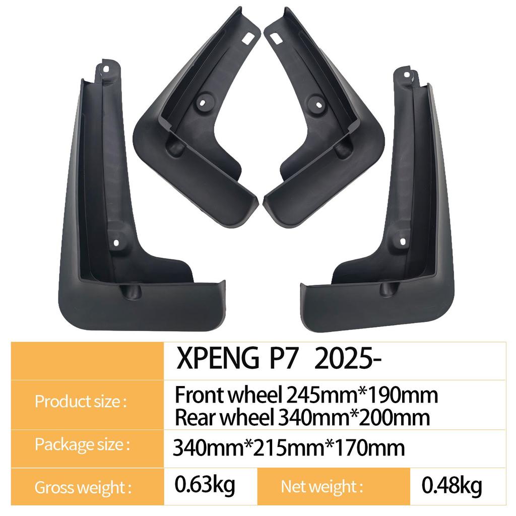 Xiaopeng XPENG P7 2025 Auto Reifen Schmutzfänger