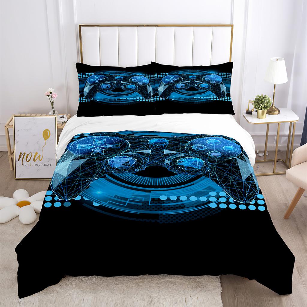 Three-Piece Quilt Cover Gamepad Kit 3D Digital Printing Bedding Sheets