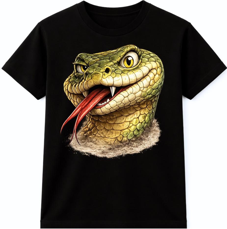 Cobra Snake T Shirt Fierce Venom Serpent Graphic Tee Reptile Animal Top