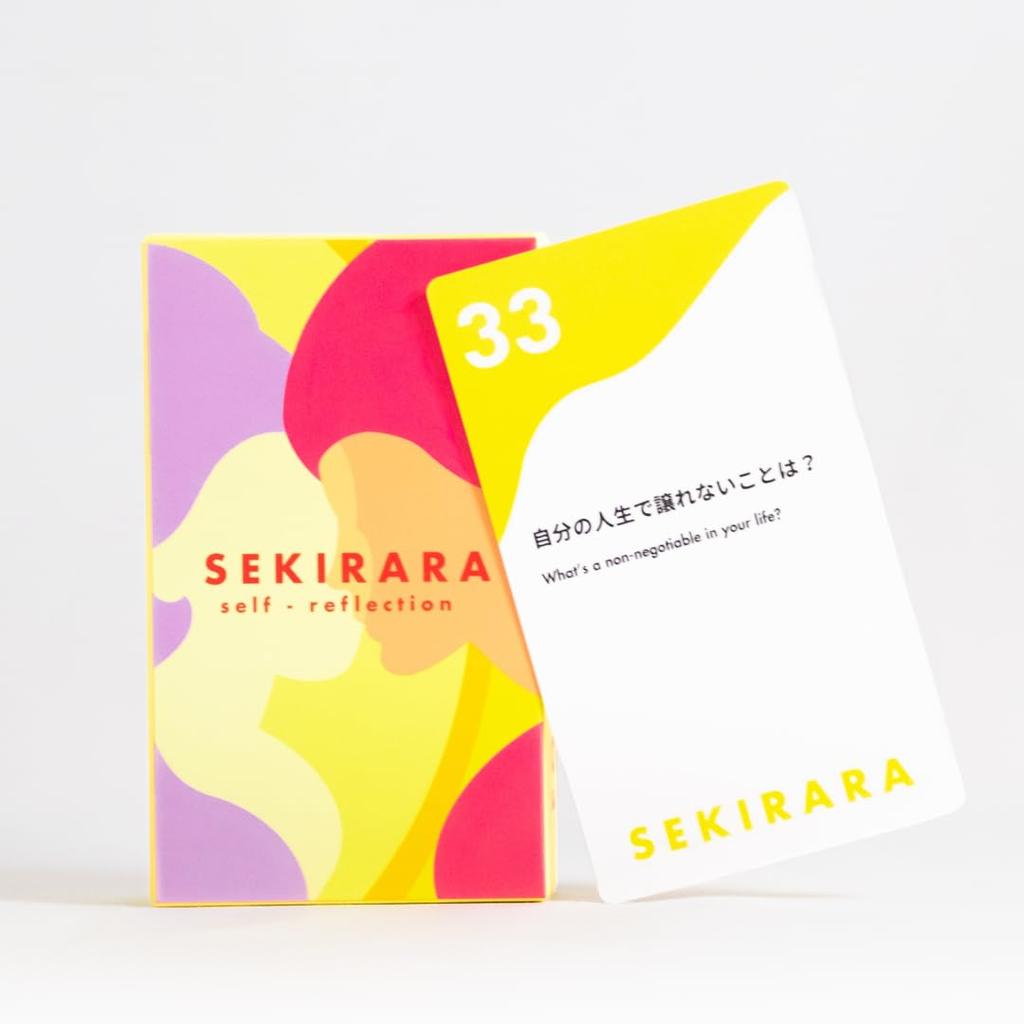 Sekirara Karten Reflexion Geschenk Präsent Zweisprachiges Kartenspiel in Japanisch und Englisch 50er-Pack
