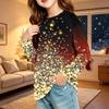 Children's Christmas Print Long Sleeve Neck Shirt with Pocket for Boys and Girls