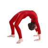 Kids Girls Ballet Dance Gymnastic Unitard Jumpsuit Long Sleeves Mock Neck Zippered Back Bodysuit Activewear
