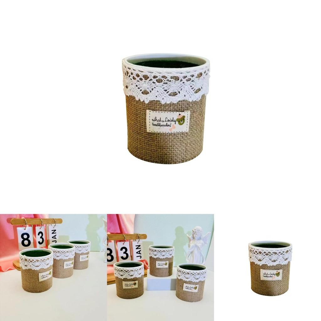 Nordic Style Faux Flower Pot With Label For Indoor Gardening And Home Decor