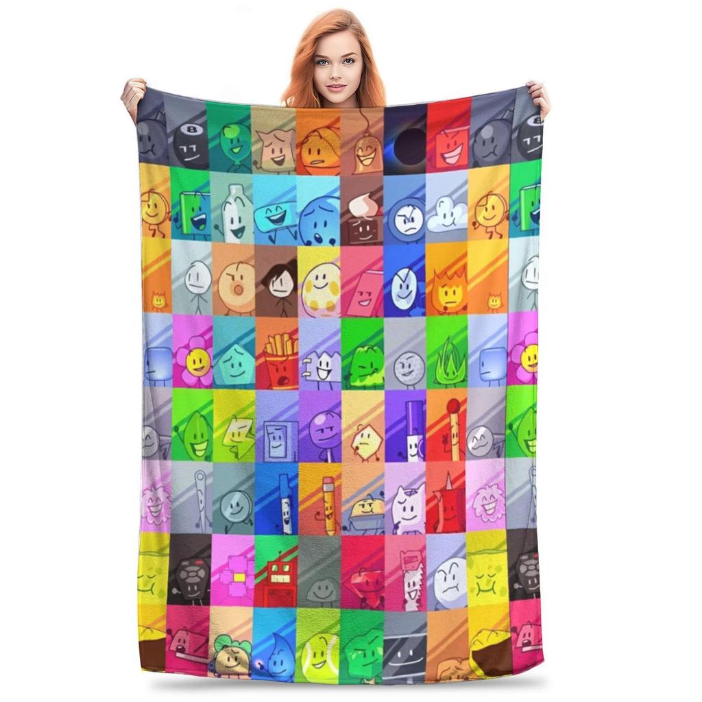 Inanimate Insanity Cartoon Blanket All Characters Plush Vintage Soft Throw Blanket Chair Covering Sofa All Season Bedroom