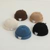 Cartoon Bear Brimless Hat Solid Color Kids Cap Korean Style Dome Beanie  Autumn Winter