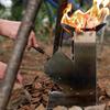 Collapsible Combustion Stove, Portable Stainless Steel Wood Burning Stove, Stable   for Pots, Big   Power, Fuel Efficient, Collapsible and P