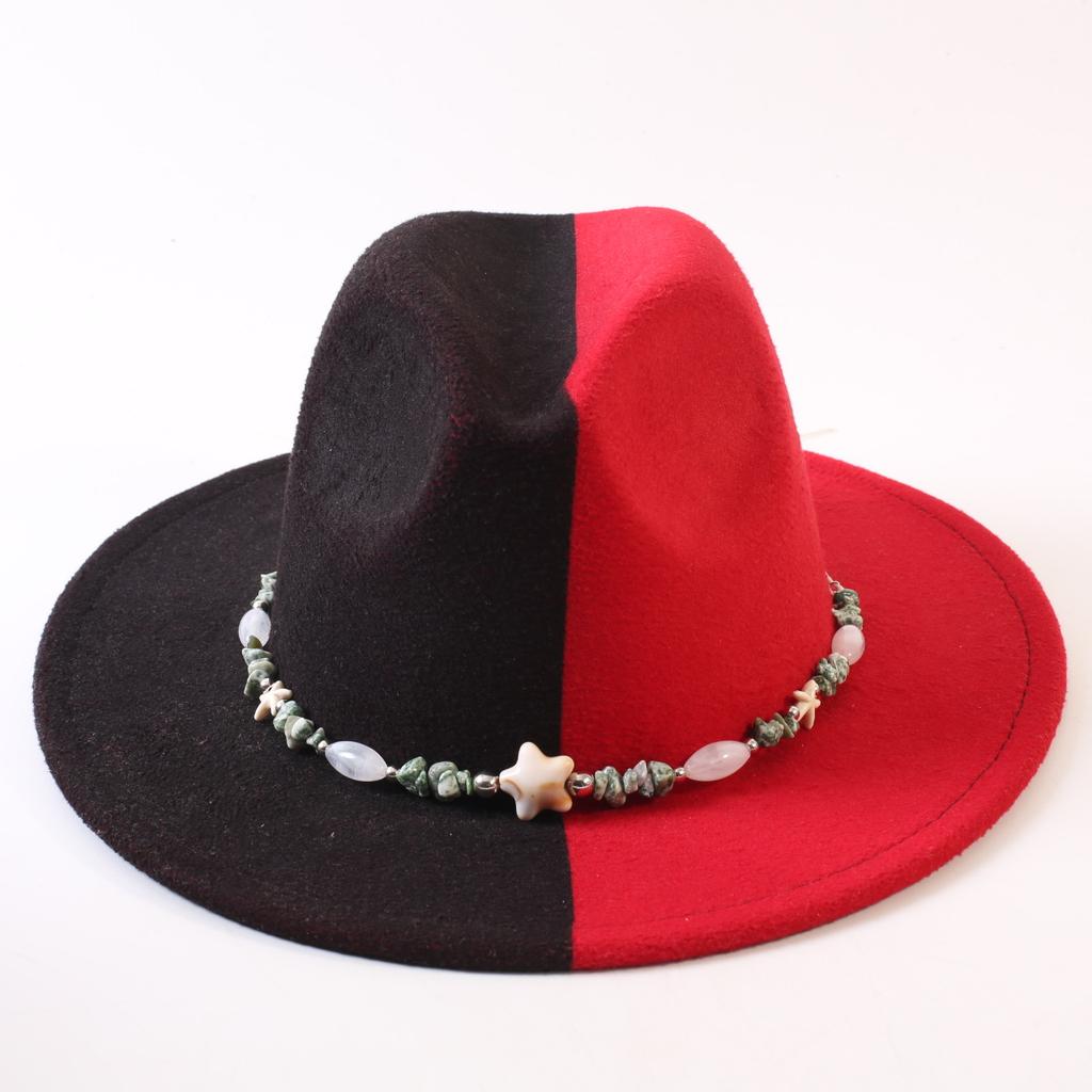 Popular European and American Classic Double-color Wide-brimmed Top Hat Men's and Women's Fashion OL Style Cowboy Hat Jazz Hat