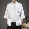 Men's Chinese Dragon Pattern Sun Protection Cardigan - Lightweight Summer Ethnic Style Cloak