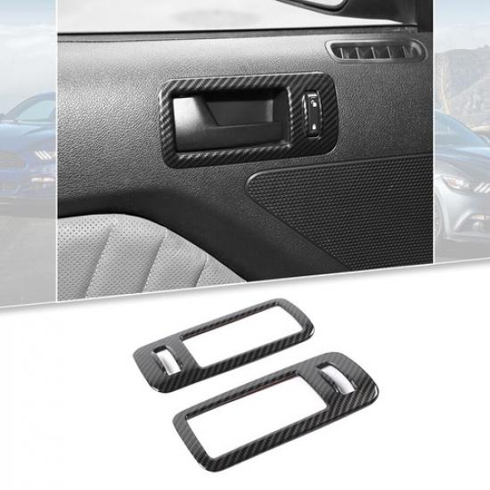 Carbon Fiber Interior Exterior Trim Full Decor Covers For Ford Mustang 2010-2014