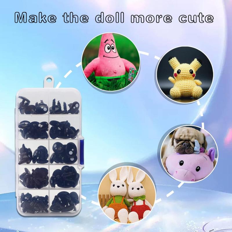 100PCS Plastic Eye 8-16mm Doll Eye Cartoon Safety Eye DIY Handmade Doll Bear Craft Supplies Stuffed Toy Doll Accessories Gift