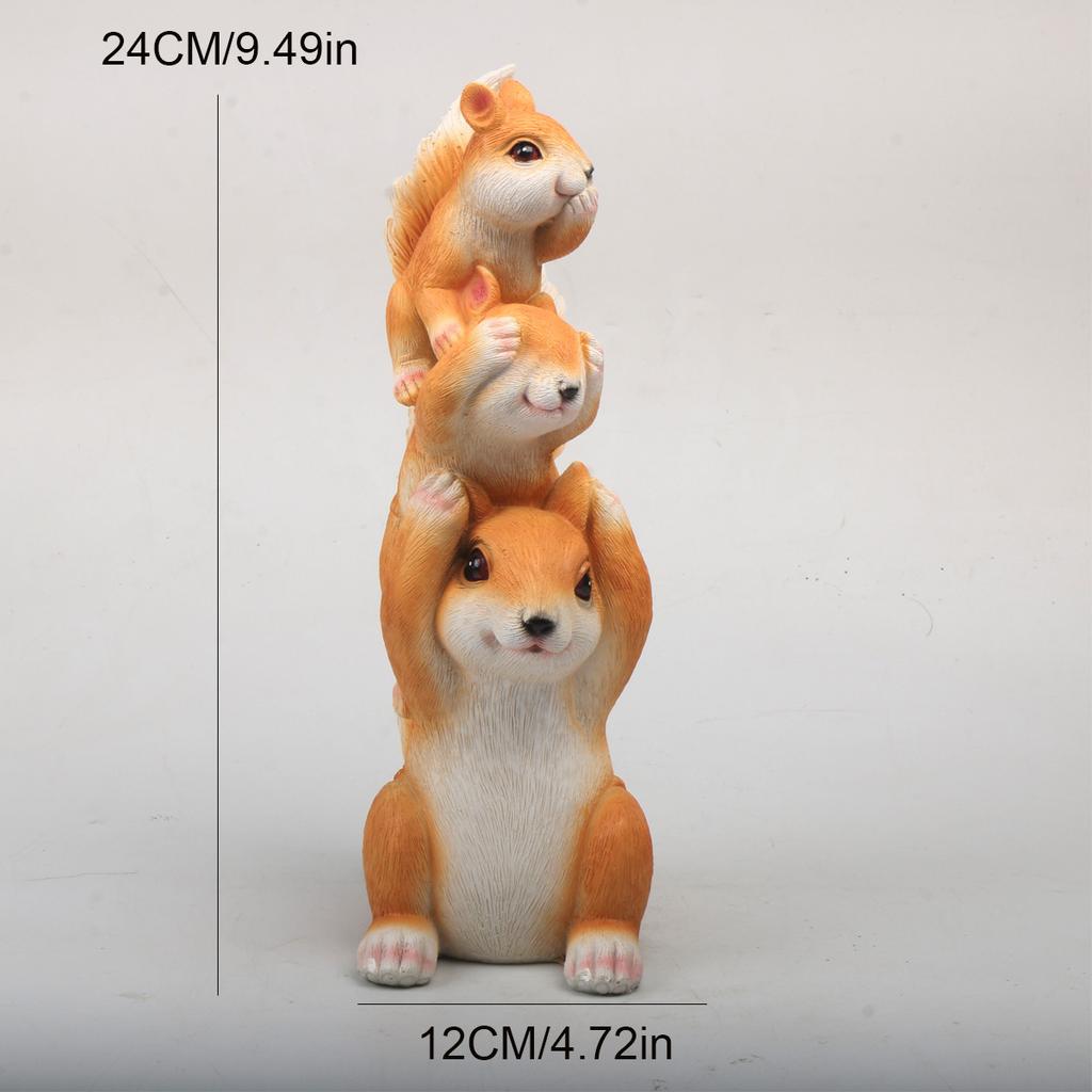Resin Simulation Squirrel Pendant, Hanging Ornament for Garden, Flower Pot & Balcony