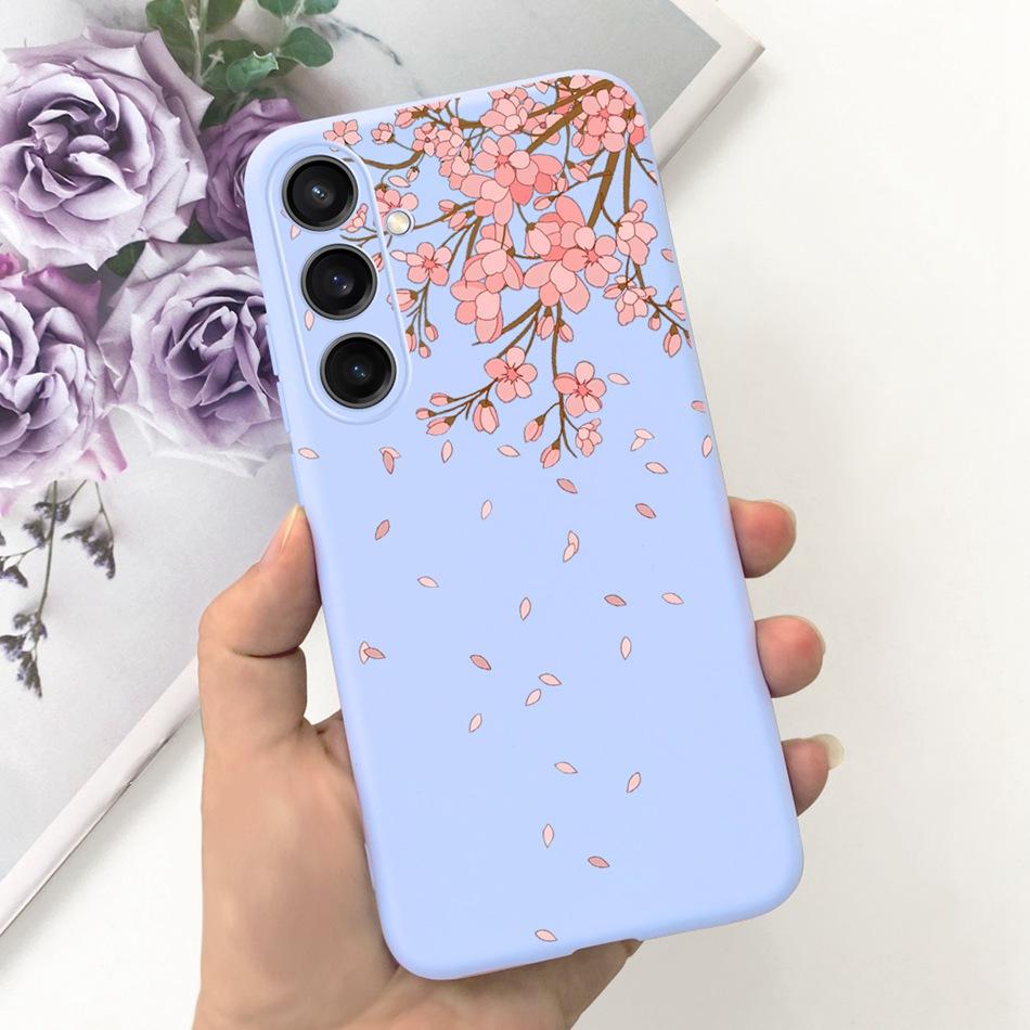 For Samsung Galaxy S23 FE Fashion Sunflower Butterfly Painted Case For Samsung S23FE 5G S 23fe SM-S711B Soft Silicon Jelly Cases