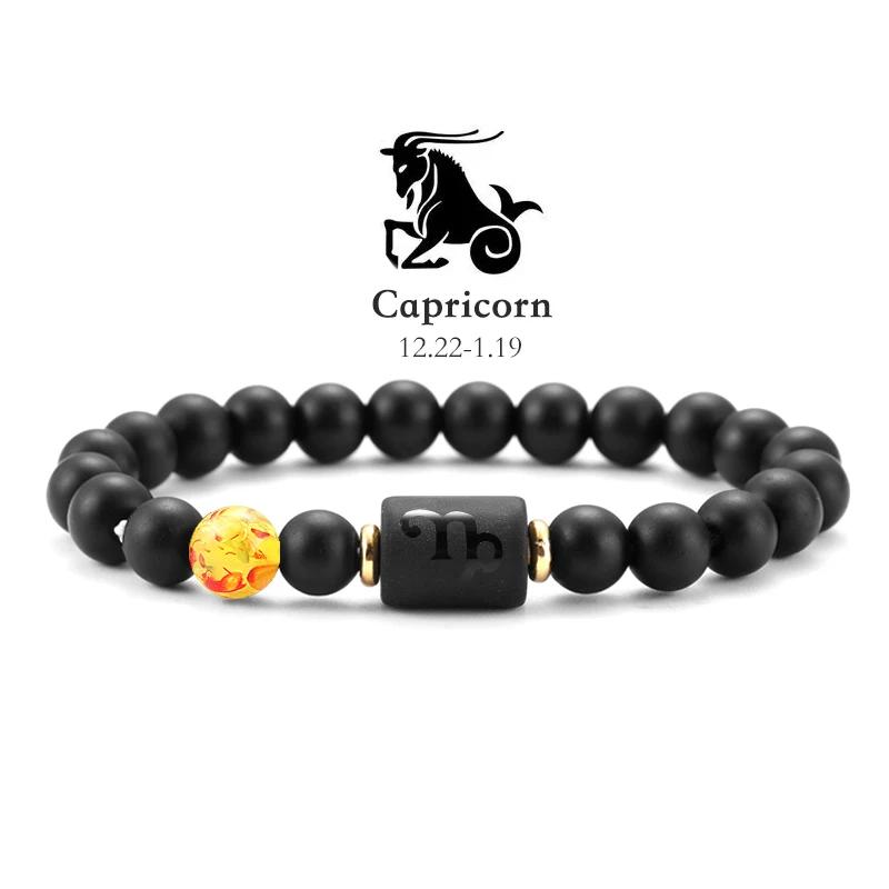12 Zodiac Natural Stone Bracelets - Cancer, Virgo, Leo, Libra Designs, Ideal Couples & Friendship Gifts, Unisex Jewelry (Pulsera