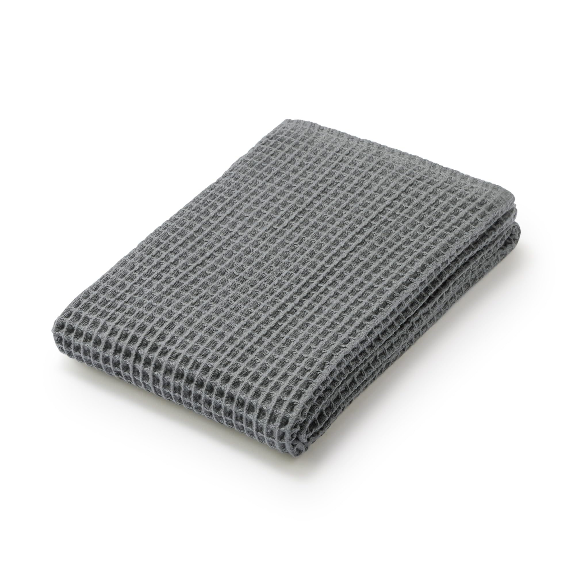 

MUJI Вафельное большое банное полотенце 70 x 140 Угольный 84910067 Полотенца, 4, см, Серый,