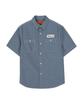 Yunibeosyeolobeolol Chambray Work Short Shirts Blue