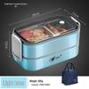 304 Stainless Steel Insulated Double-Layer Lunch Box for Microwave, with Compartments - Ideal for Students and Office Workers.