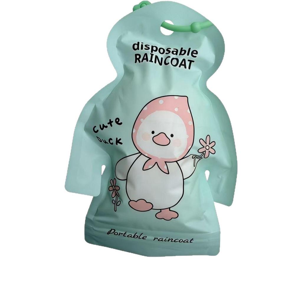 Kids' Thickened Full-Body Waterproof Raincoat for School - Fits Over Backpack, Transparent, Unisex
