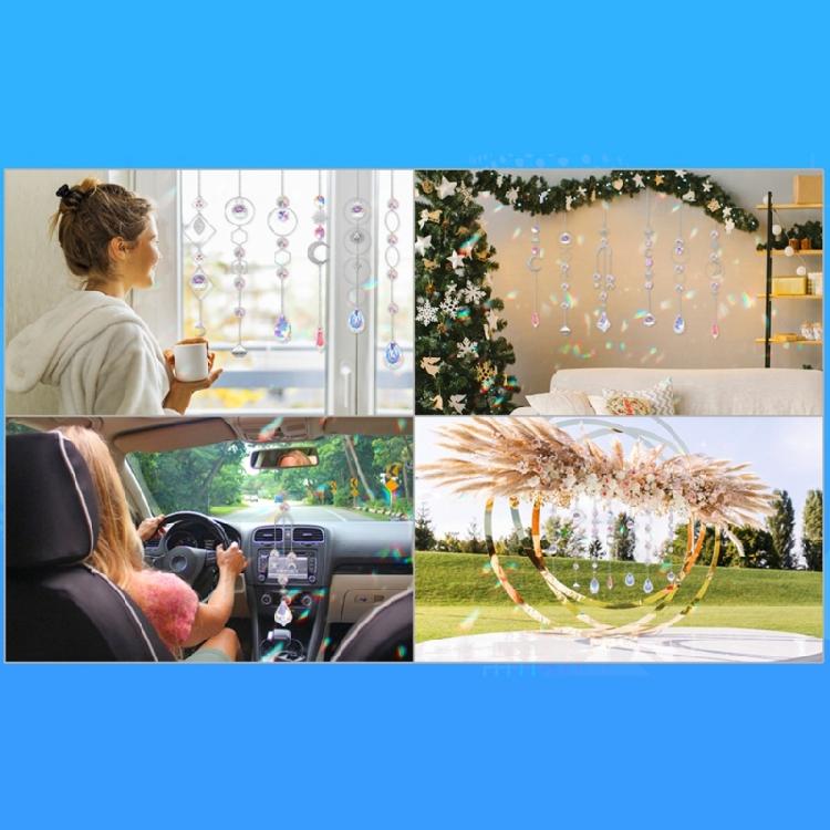 200Pcs DIY Sun Catchers Making Set Craft DIY Suncatchers Making Set for Adult