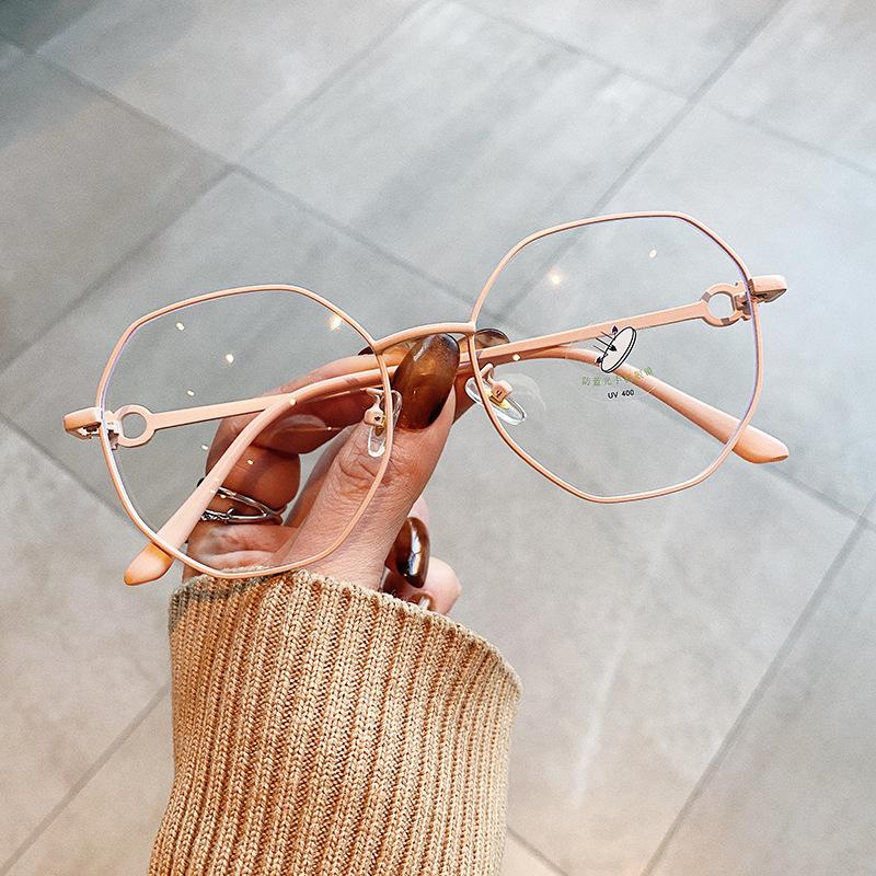 

New Style Polygon Shape Glasses Frame For Women Blue Light Blocking Men Glasses Frame Creative Style Decorative Glass