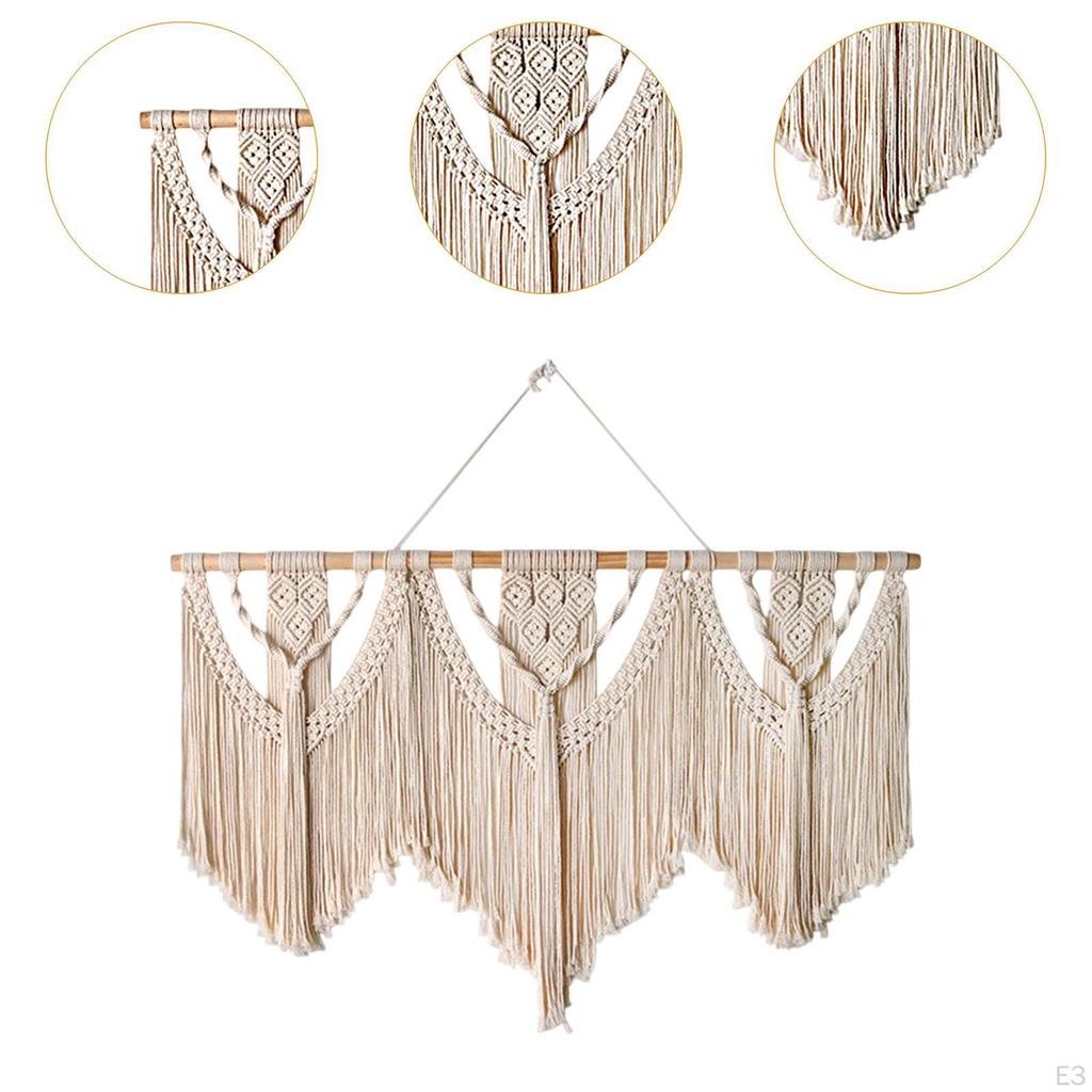 Boho Tapisserie Macrame Wand Dekor über Bett Quaste Dekoration für