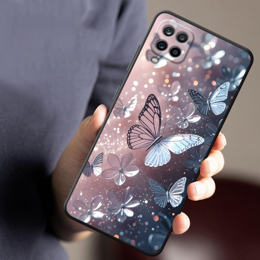 Case for Samsung Galaxy A12 A50 A05 A06 A16 A40 A70 A13 A20 A17 A15 A04 Funda Phone Cover Creative Cartoon Butterfly